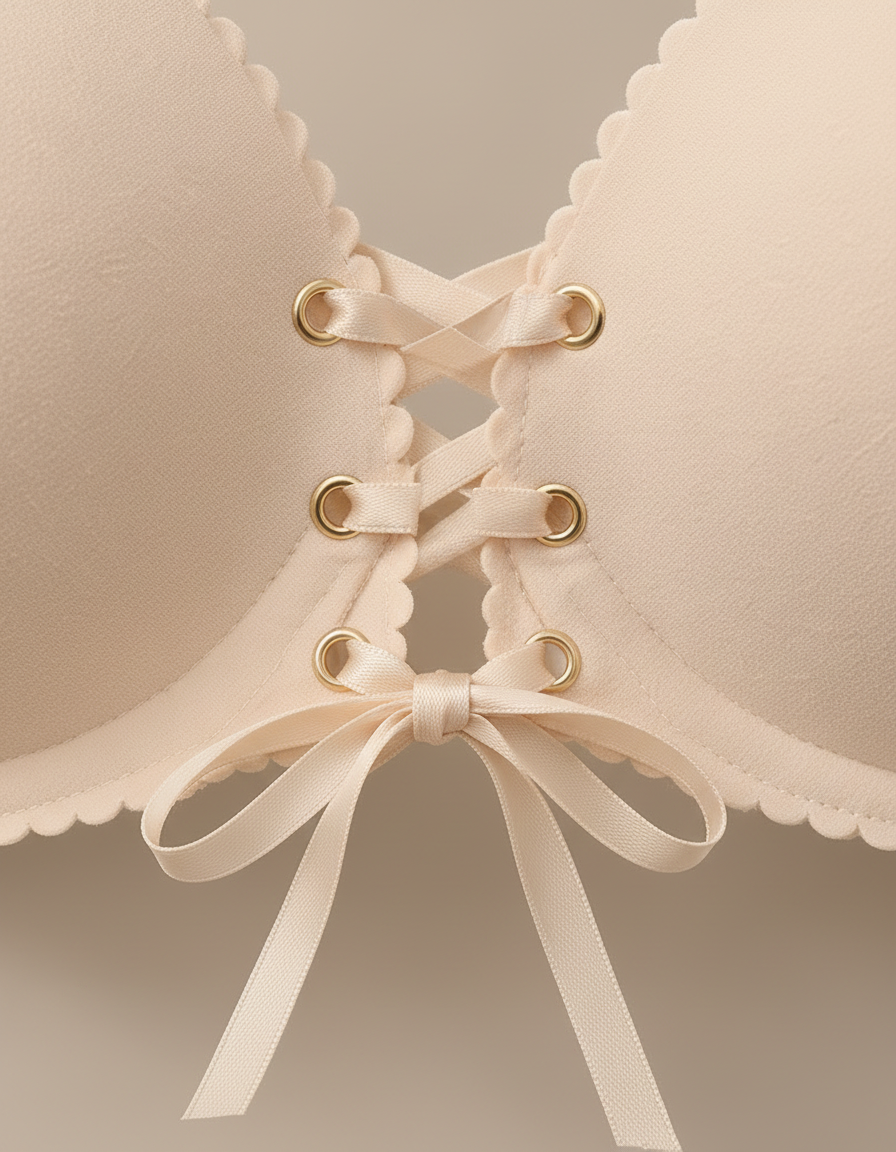 Drawstring laces close-up
